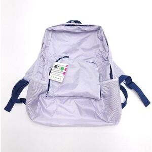 My Tagalongs Purple Foldable Packable Backpack Light Weight Day Pack‎ Recycled